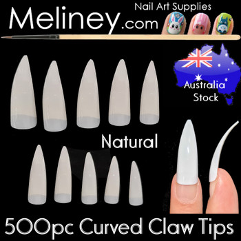 500pc Curved Claw Nail Tips