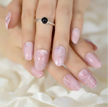 24pc Marble Short Oval