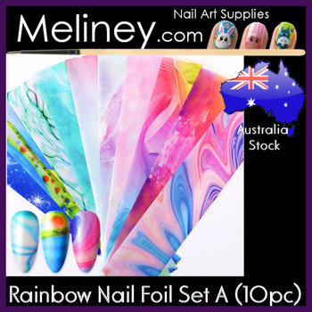 Rainbow Nail Foil Set A