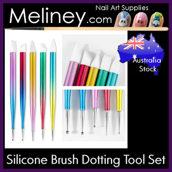 silicone gel nail brush dotting tool set