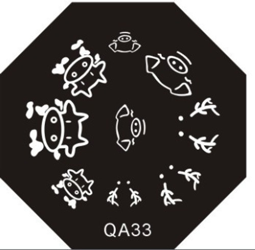 Farm Animal Plate QA33