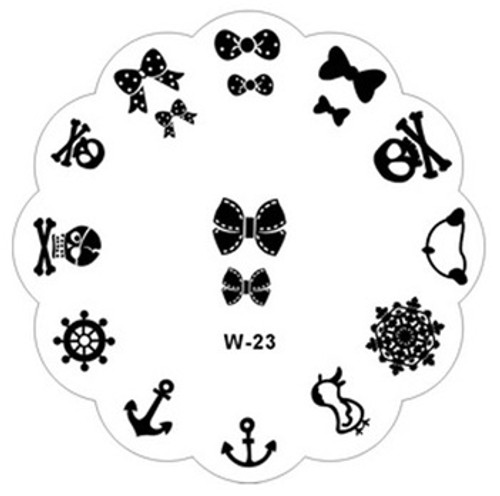 skull anchor bow image plate