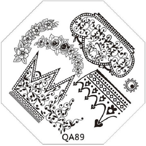 Crown & Flower Image Plate QA89