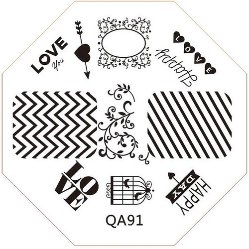 chevron stripe image plate QA91