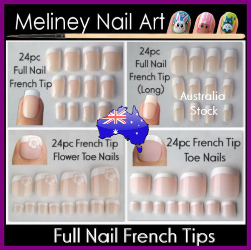24pc full nail french tips
