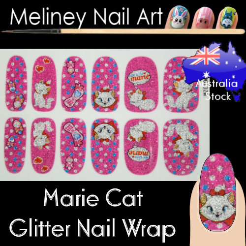 marie cat nail wraps