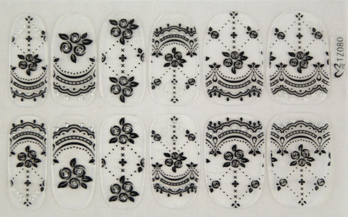 TZ080 Black Nail Wrap