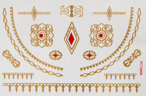 3d Metallic Flash Body Tattoos