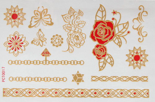 3d Metallic Flash Body Tattoos