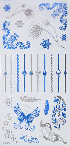 Metallic Flash Temporary Body Tattoos