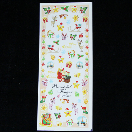 Christmas water decal nail sticker