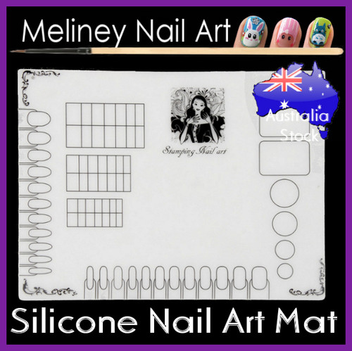 silicone nail art mat for stamping designs