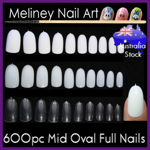 Mid Oval Full Cover Nails