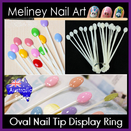 100pc Oval Nail Ring