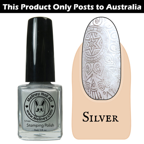 Meliney Nail Art Stamping Polish 9 ml Silver