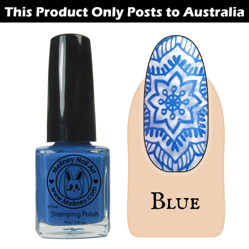 Meliney Nail Art Stamping Polish 9ml Blue