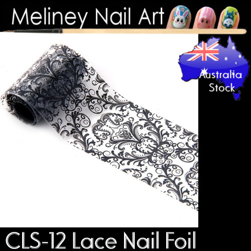 Black Lace Nail Transfer Foil - CLS12