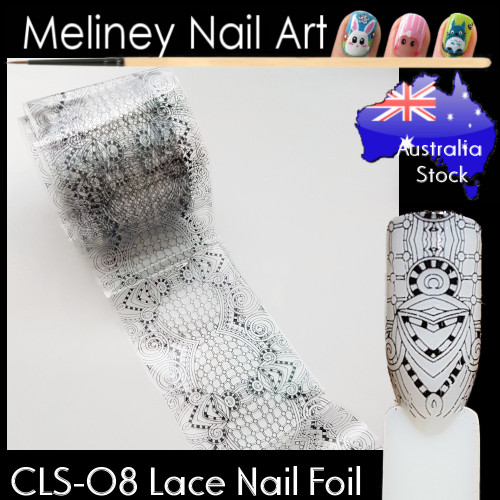 Black Lace Nail Transfer Foil - CLS08