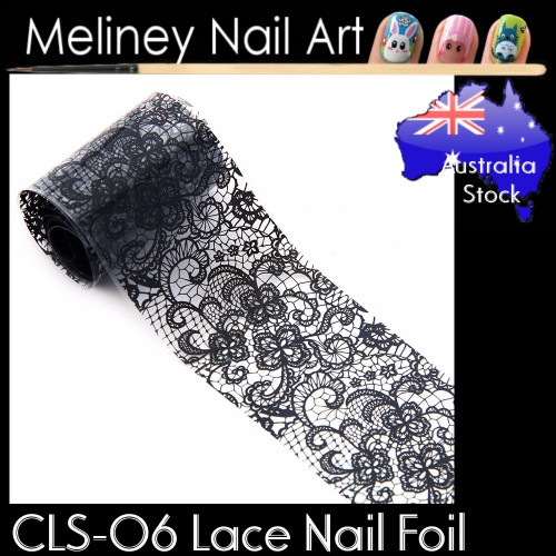 Black Lace Nail Transfer Foil - CLS06