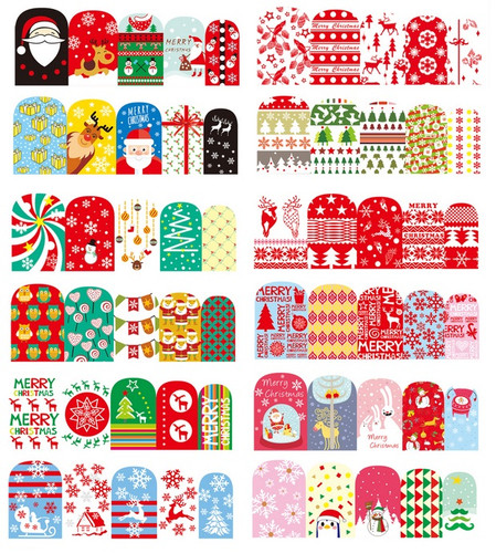 Water Decal Nail Art Stickers - Christmas Nail Wraps