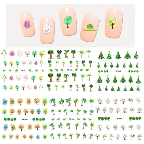 Water Decal Nail Art Stickers - seasonal trees