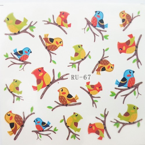 craft birds water decal nail art sticker