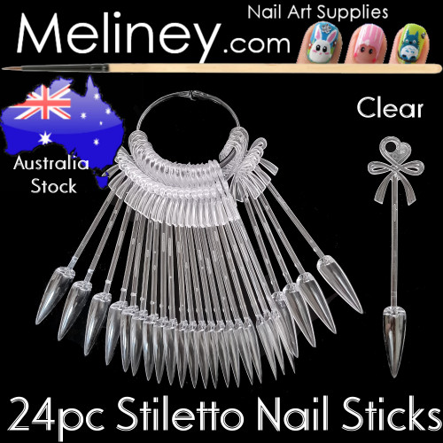 24pc Stiletto Display Sticks Tips