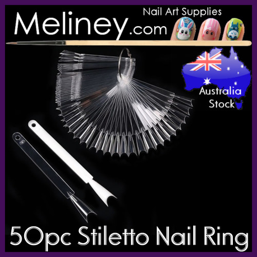 50pc Stiletto Nail display rings