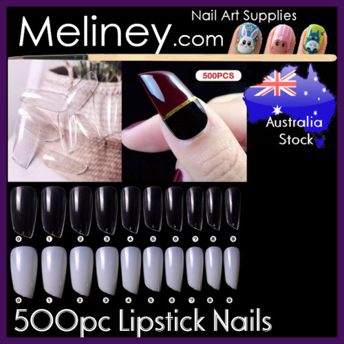 500pc Lipstick Full Cover Nails