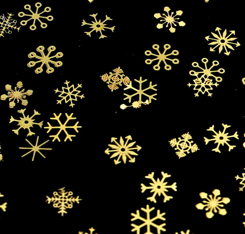 gold snowflake metal slices