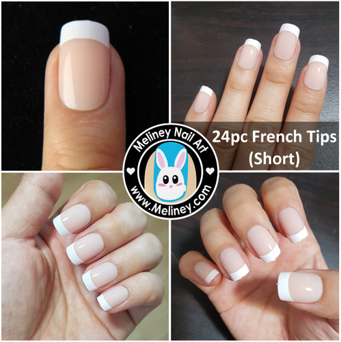 24pc French Tips Short