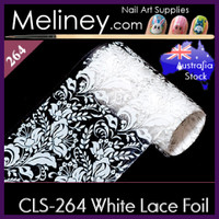 White Lace Nail Foil - CLS-264