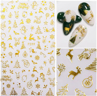 Gold Christmas STicker F599