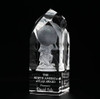 3D Crystal Blenheim Award | Custom Laser Etched & Engraved Glass | Personalized Corporate Employee Recognition Appreciation Trophy