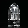 3D Crystal Blenheim Award | Custom Laser Etched & Engraved Glass | Personalized Corporate Employee Recognition Appreciation Trophy
