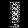 3D Crystal Conroy Rectangle Award | Custom Laser Etched & Engraved Glass | Personalized Corporate Employee Recognition Appreciation Trophy