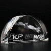3D Crystal Arch Award | Custom Laser Etched & Engraved Glass | Personalized Corporate Employee Recognition Appreciation Trophy
