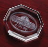 3D Crystal Octagonal Paperweight