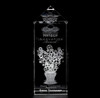3D Crystal Berkley Award | Custom Laser Etched & Engraved Glass | Personalized Corporate Employee Recognition Appreciation Trophy