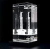 3D Crystal Tower Award | Custom Laser Etched & Engraved Glass | Personalized Corporate Employee Recognition Appreciation Trophy