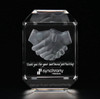 3D Crystal Victoria Award | Custom Laser Etched & Engraved Glass | Personalized Corporate Employee Recognition Paperweight Trophy