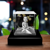Personalized 3D Engraved Crystal Cube Block Pic Personalized 3D Custom Glass Laser Etched & Engraved Crystal Cube Block Photo Picture Image Keepsake.