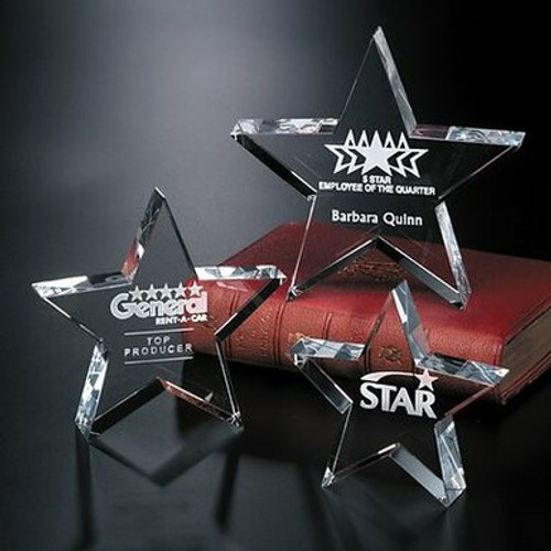 Crystal Tapered Star Paperweight