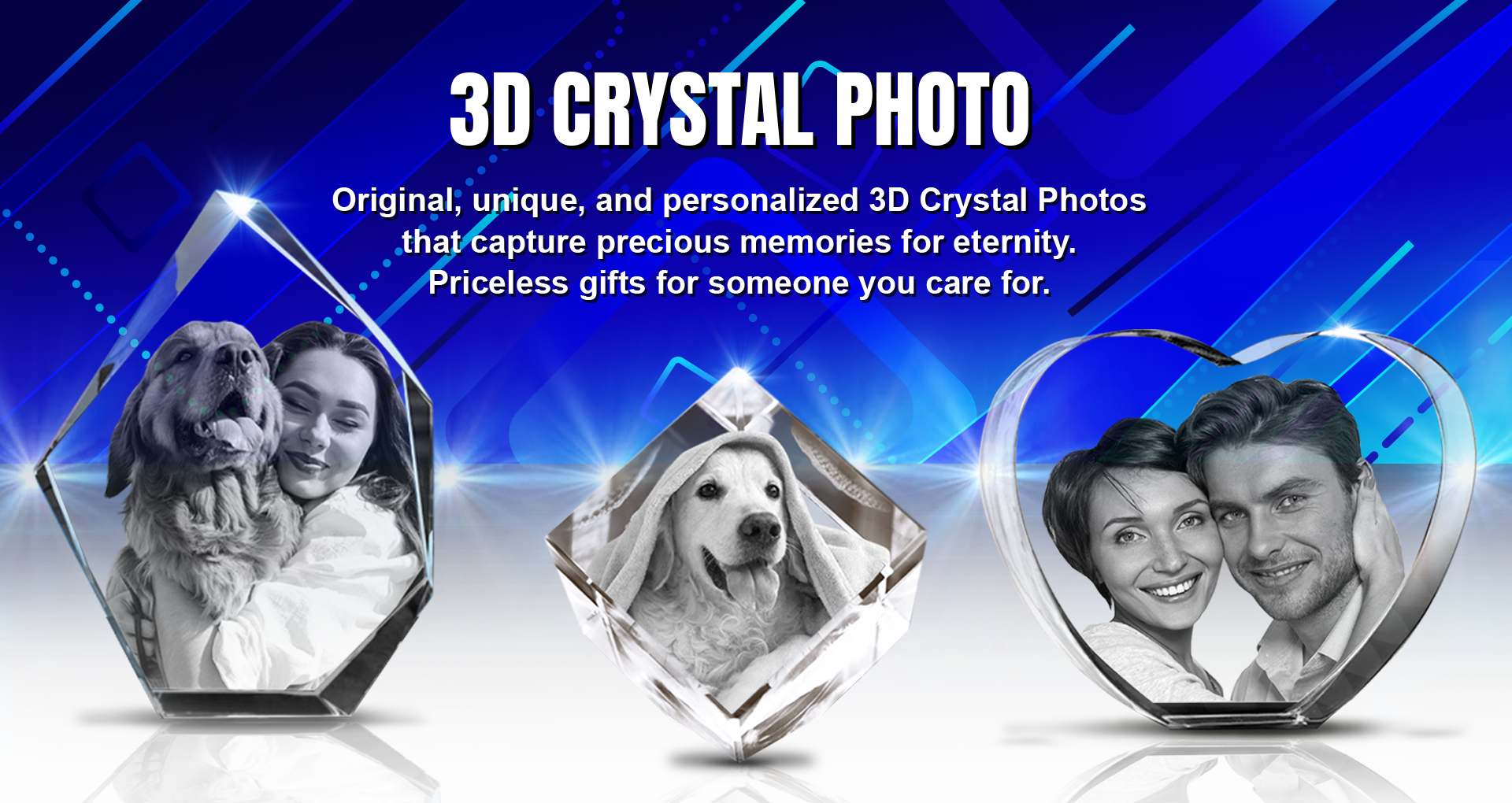 3D innovation Crystal Keychain Photo - Lighted Custom Crystal