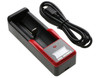 Battery Charger for 14500 14650 16340 16500 16650 17500 26650 AA AAA w/USB Cable