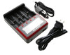 Battery Charger for 10440 18500 25500 26650 14650 AA AAA w/US Power Cable + Car