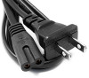 5 Foot AC Power Cord 2 Two Prong Extension Cable