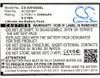 Battery for Archos A55 Helium + AC55HEP BSF20 CS-AVH550SL