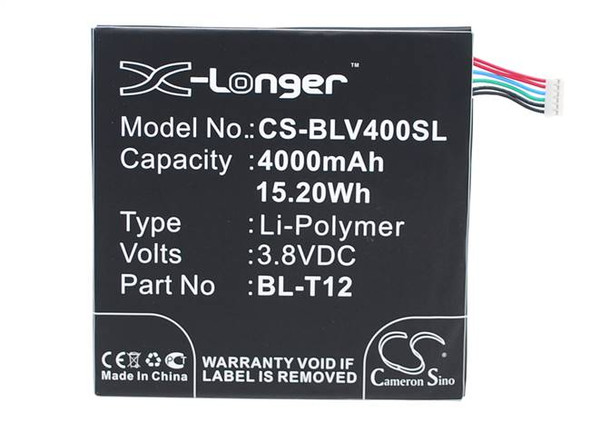 Battery for LG Pad 7.0 V400 V410 BL-T12 EAC62438201 Tablet CS-BLV400SL 3.8v