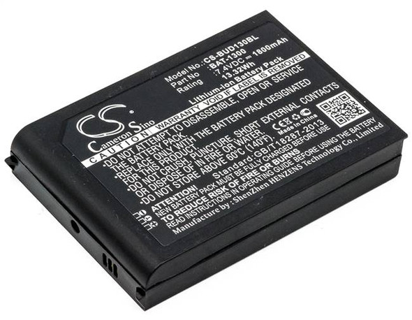 Battery for Bluebird Pidion BIP-1300 BAT-1300 Barcode Scanner CS-BUD130BL 1800mA